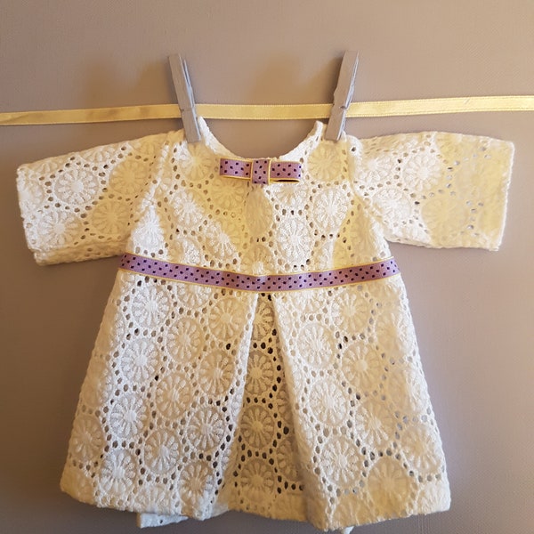 Robe poupée waldorf blanche