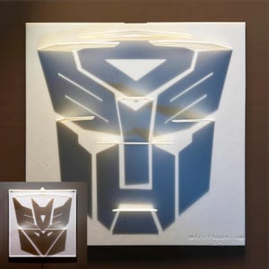 Transformers Logo Shadow Art STL Pack: 3D Printing Files (Digital Download)