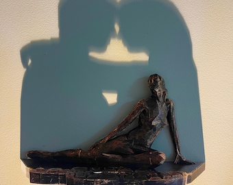 Shadow of Love: STL File for 3D Printing - Unique Shadow Art Sculpture