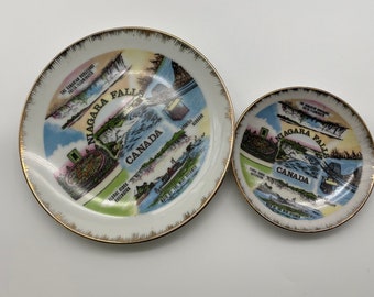 Vintage Plate Set "Niagara Falls" made in Japan