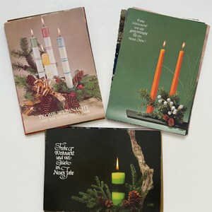 3 Vintage Weihnachtskarten, ungebraucht