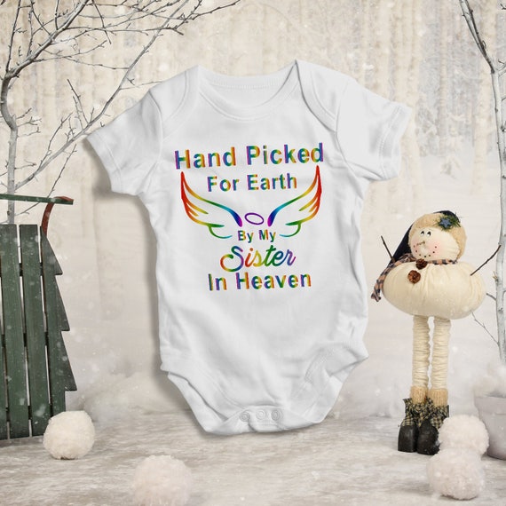 Handpicked Grandad In Heaven Embroidered Baby Bandana Dribble Bib Gift Rainbow