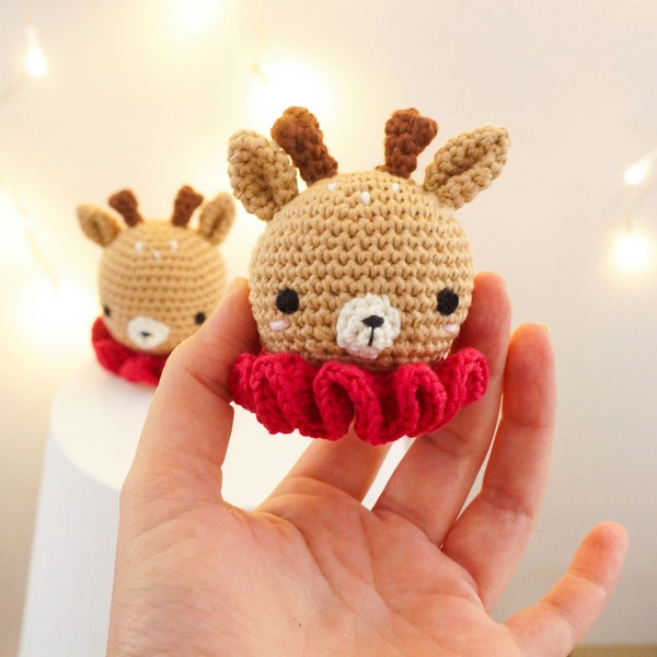 Tête de renne - décorations de Noël - Christmas gift - amigurumi - Reindeers - vendues à l'unité