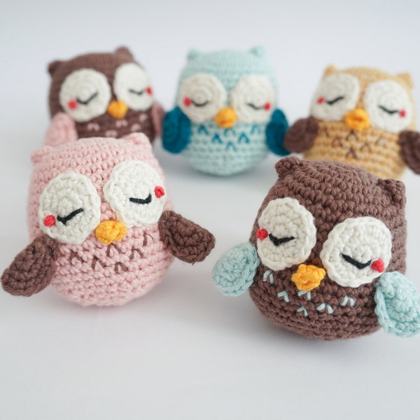 chouette au crochet - hibou fait main - amigurumi porte-clés