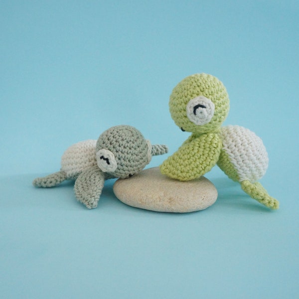 Tortue de mer - Sea Turtle au crochet - fait main - amigurumi - kawaii - vendue à l'unité