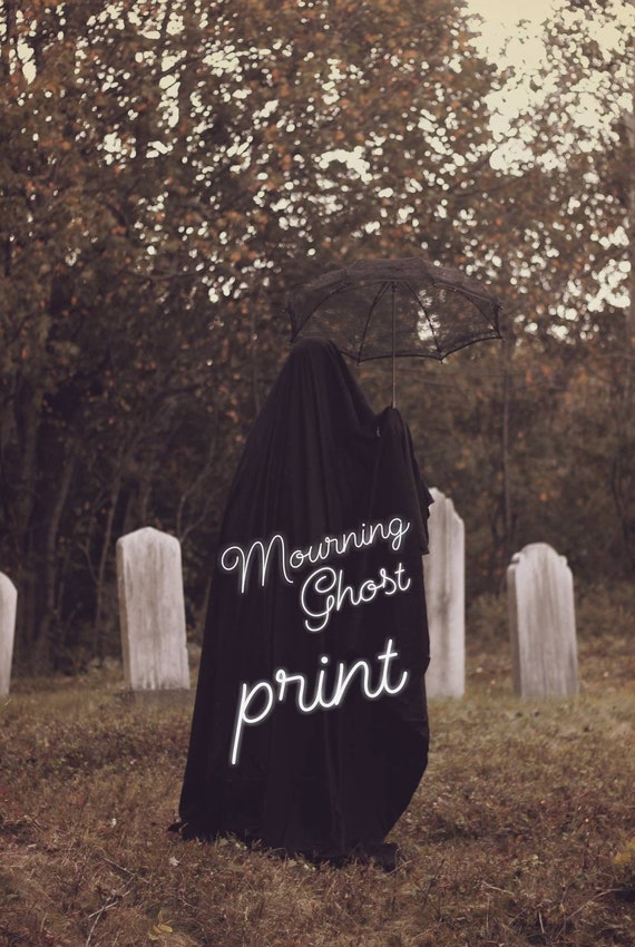 Mourning Ghost Print Victorian Inspired Victorian Art Sheet Ghost Gothic Gothic Decor Dark Photography Dark Art