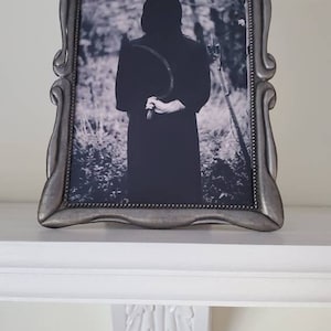 Framed print "Sickle"; Witch; Witch art; Witch photography; Black and White photography; Dark art; Dark photography; Gothic home decor