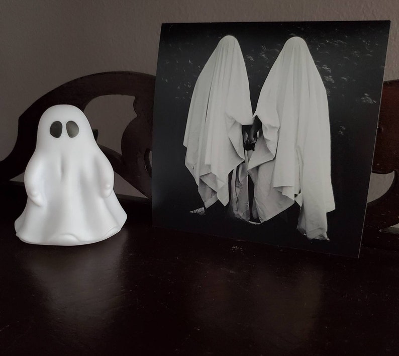 Square ghost print Ghost photo Ghost couple Best friends image 1
