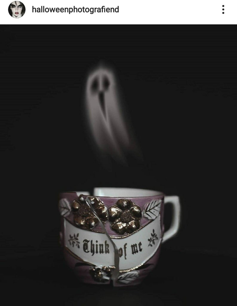 Ghost Tea Print Ghost Art Tea Time Ghost Print Gothic Etsy