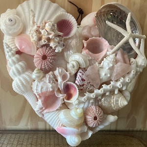 Sea Shell Heart in Pink