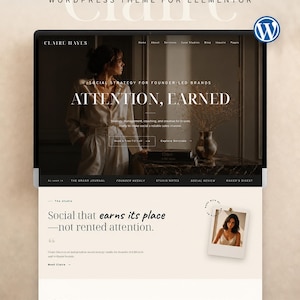 Elementor WordPress Theme for Coaches and Consultants, Website Template, Works With Free Elementor