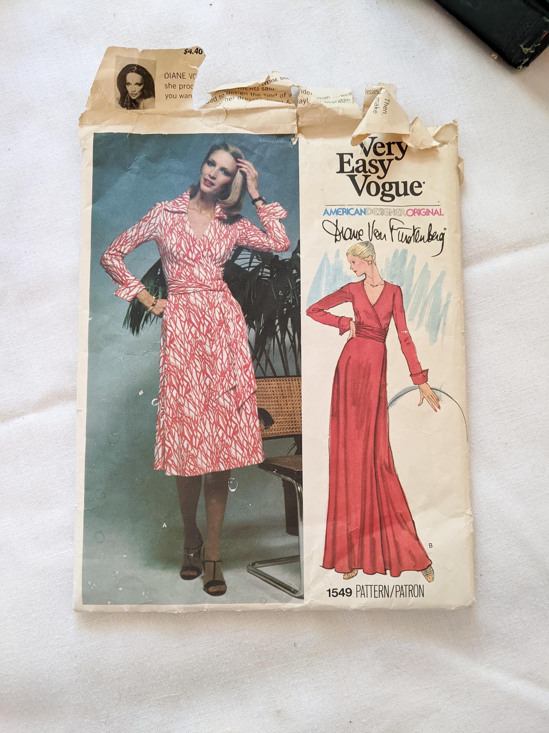 Vintage 70's NOS Uncut Very Easy Vogue 1549 Diane Von Furstenberg