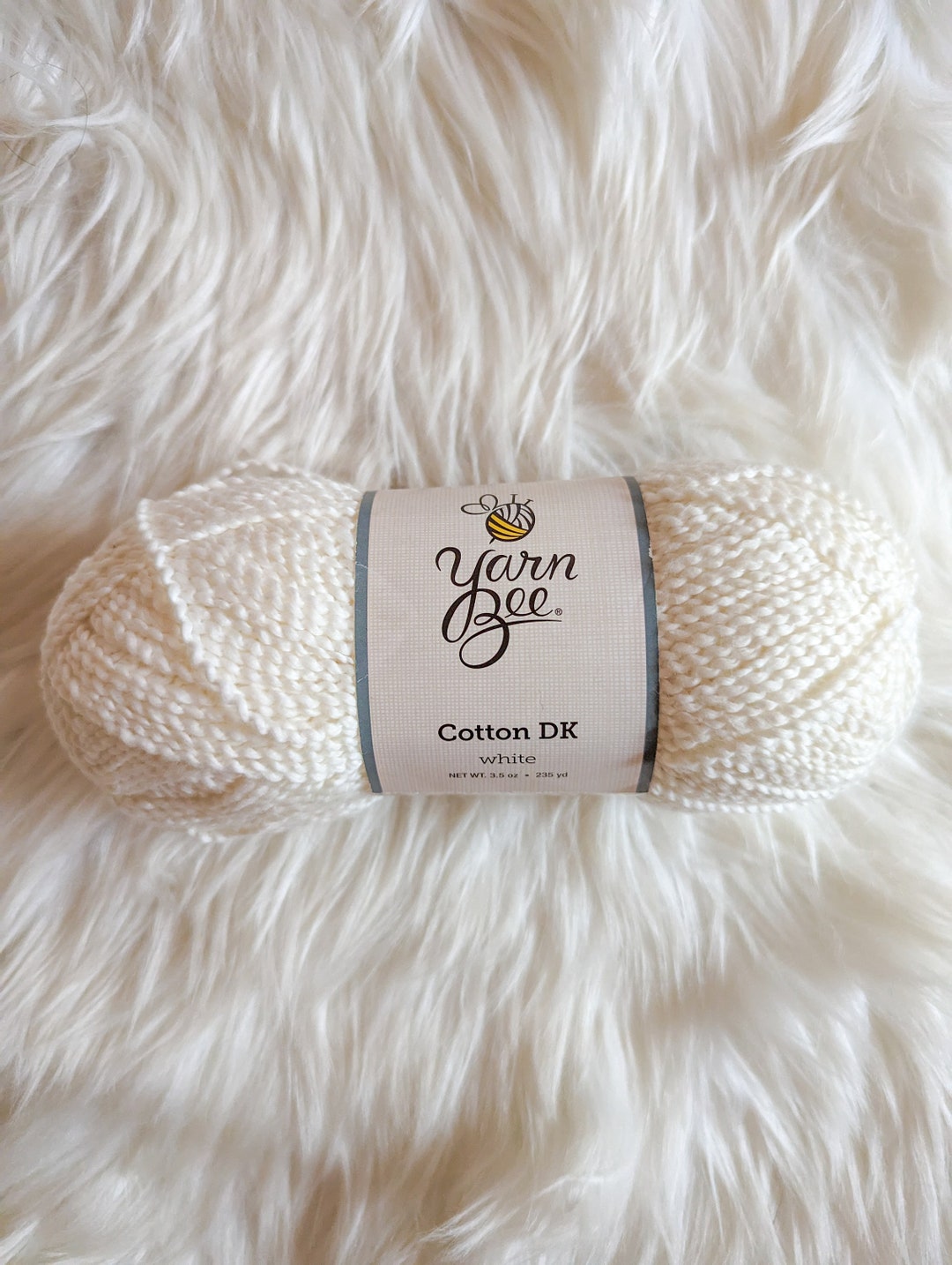 Yarn Bee Cotton DK in White Discontinued Yarn 100 Cotton Etsy