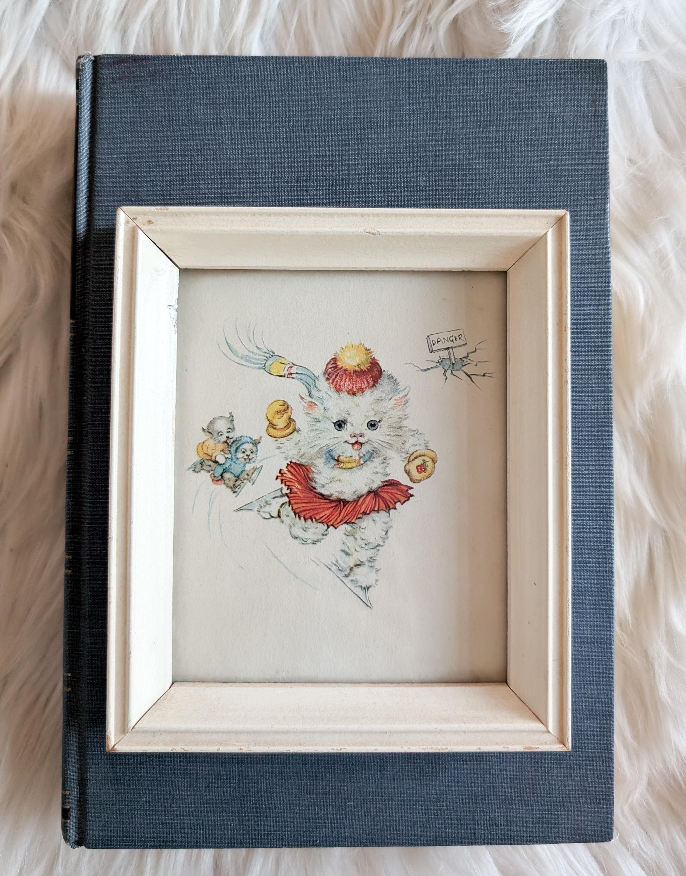 絵画　額付 ( 白 ) 油絵　F4-072219　可愛い子猫たち 絵画 額付 ( 黒) 油絵F4-090218 可愛い子猫と女の子（蟻さん）たち