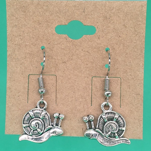 Snail Silver Metal Earrings