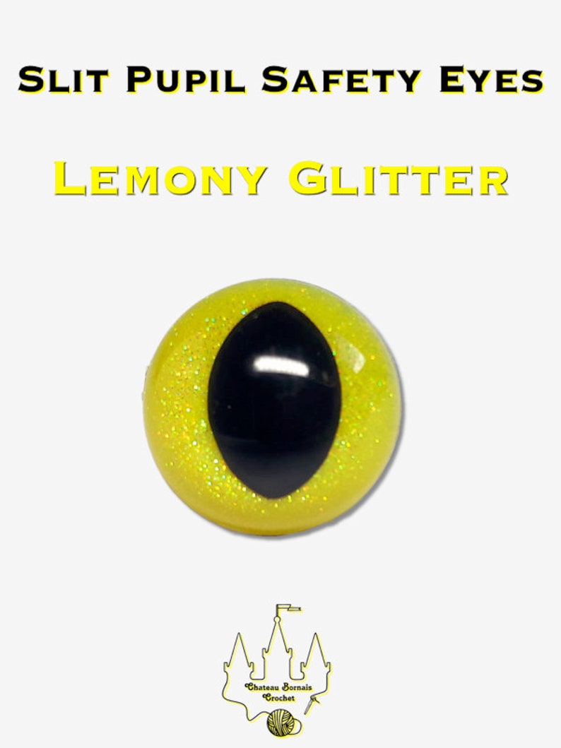 Slit Pupil Lemony Glitter Safety Eyes multiple size options Etsy