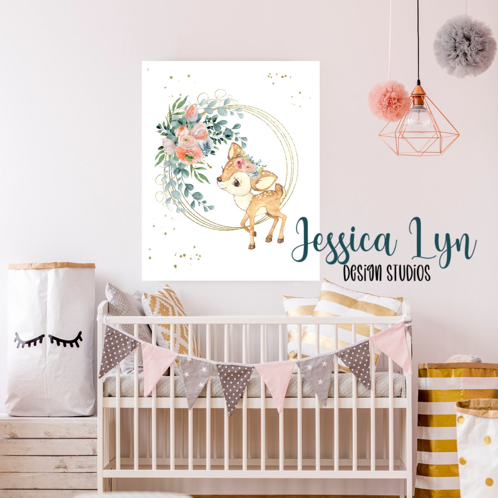 Fawn nursery decor woodland nursery nursery wall art Etsy