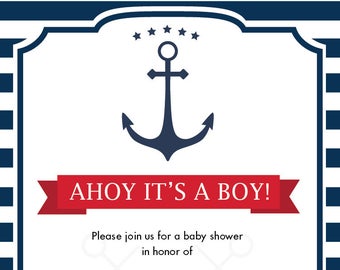 Nautical Baby Shower Invitation