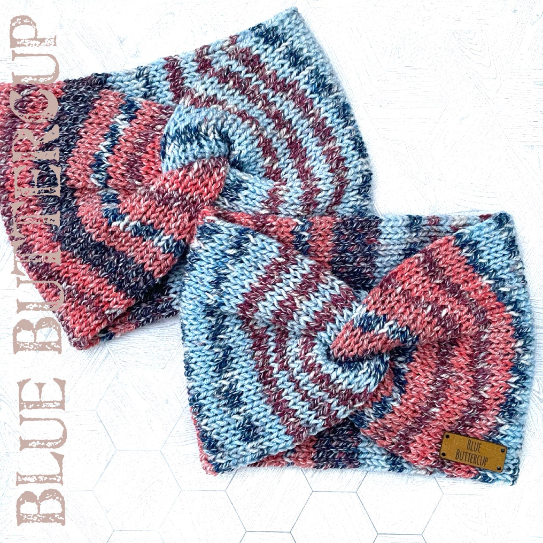 Supersoft and warm Twisted Knitted EarWarmer / Headwrap.