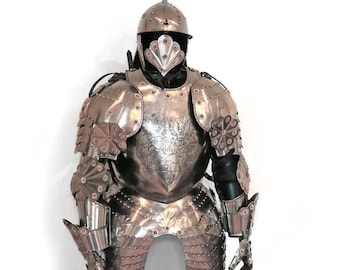 Renaissance Suit Of Armour, Etched Medieval Knights Armour