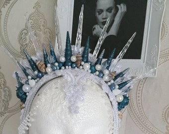 Mermaid Crown Christal (blue)