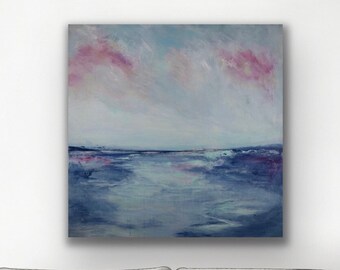 Abstract seascape, 36x36 original painting