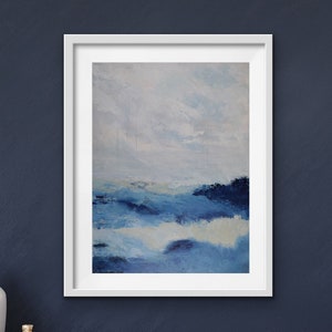 Modern seascape print,  ocean horizon print, coastal art print