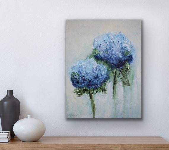 Blue Blooms V   18h x 14w