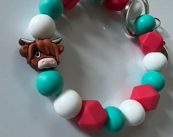 Simpatico portachiavi con perline Mucca Perler - Italia