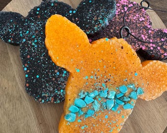Cow head freshie| car freshie| air freshener| western| glitter