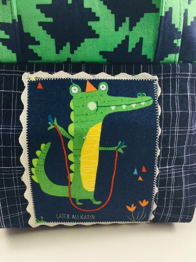 Alligator drawstring tote bag Kid\u2019s tote