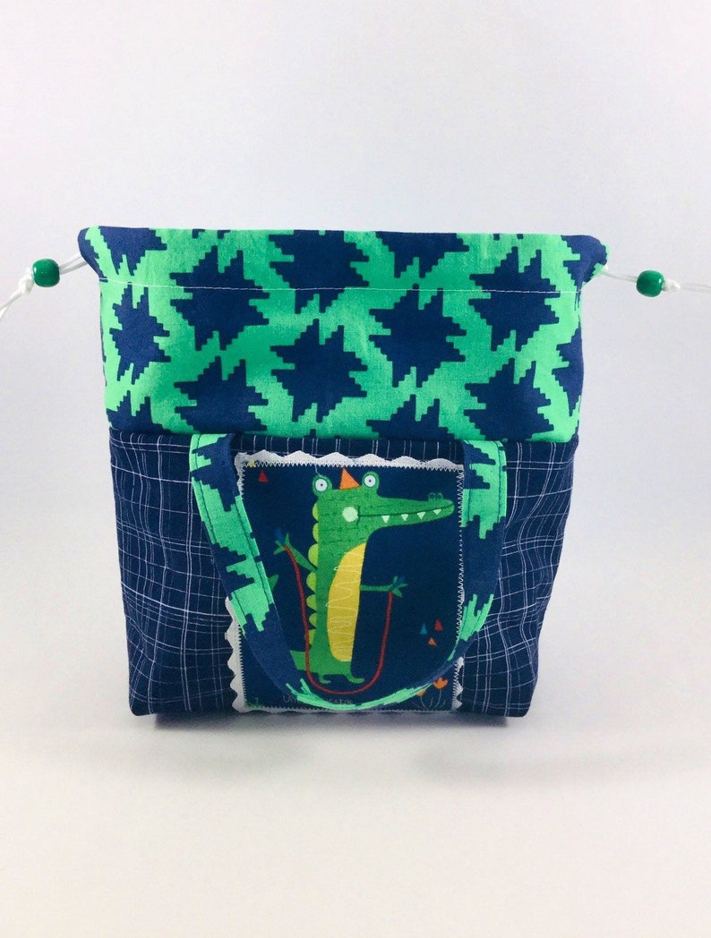 Alligator drawstring tote bag Kid\u2019s tote