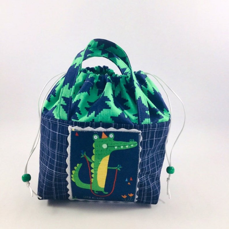 Alligator drawstring tote bag Kid\u2019s tote