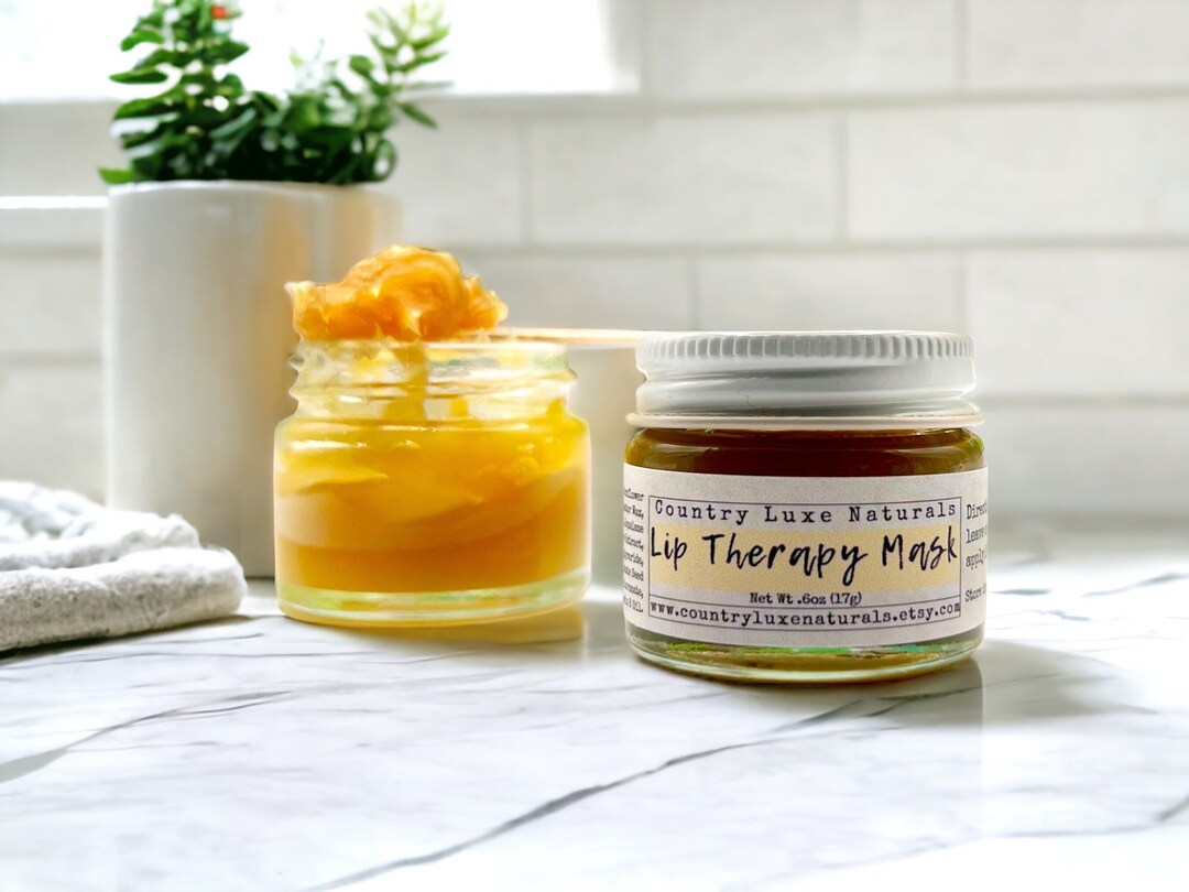 Natural Lip Therapy Mask, Creamy Overnight Lip Treatment for Chapped
