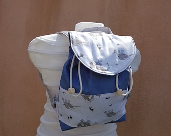 Maternal backpack, nursery, nanny, dragon patterns and customizable