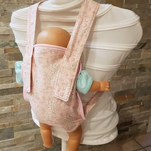 Portabebés en Liberty Capel Rose, correas ajustables y personalizables