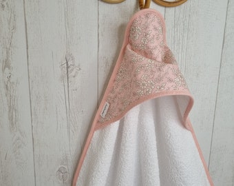 Bath cape for baby in Liberty of your choice and sponge, customizable