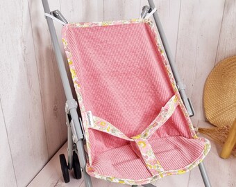 Cane stroller seat for yellow Betsy velvet and liberty doll