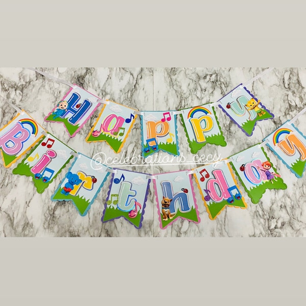 Coco JJ Melon Birthday Banner | Birthday decorations | Melon Party|