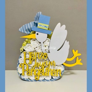 SPECIAL DELIVERY STORK - Diaper Cake - Assembled/kit - Baby Girl ...