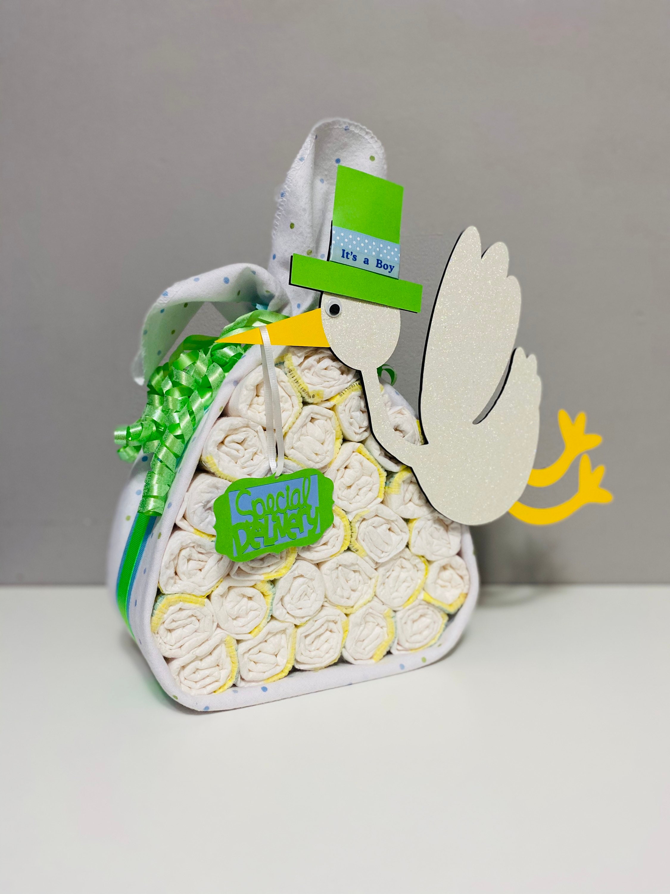 SPECIAL DELIVERY STORK Diaper Cake Assembled/kit - Etsy