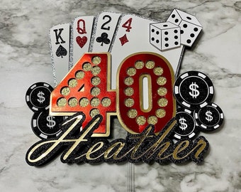 Poker Theme Cake Etsy