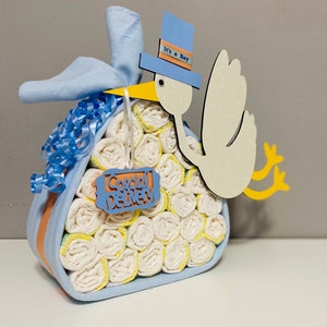 SPECIAL DELIVERY STORK - Diaper Cake - Assembled/kit - Centerpiece/gift ...