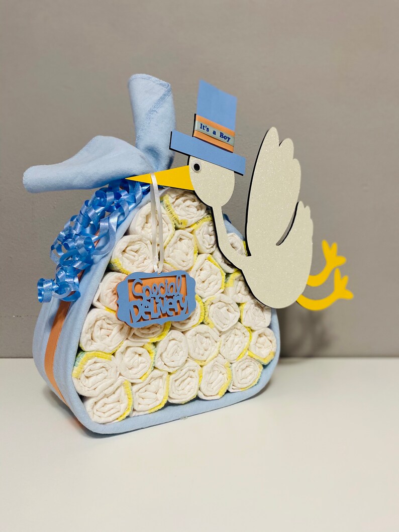 SPECIAL DELIVERY STORK Diaper Cake Assembled/kit - Etsy