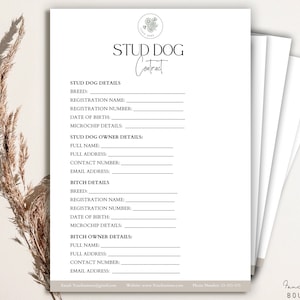 Deckhaarvertrag, Zuchtvertrag für Deckrüden, Hundezuchtvertrag Vorlage, Zuchtauftrag für Deckrüden, Canva