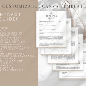 Prenuptial Agreement Template Antenuptial Agreement Editable Prenup