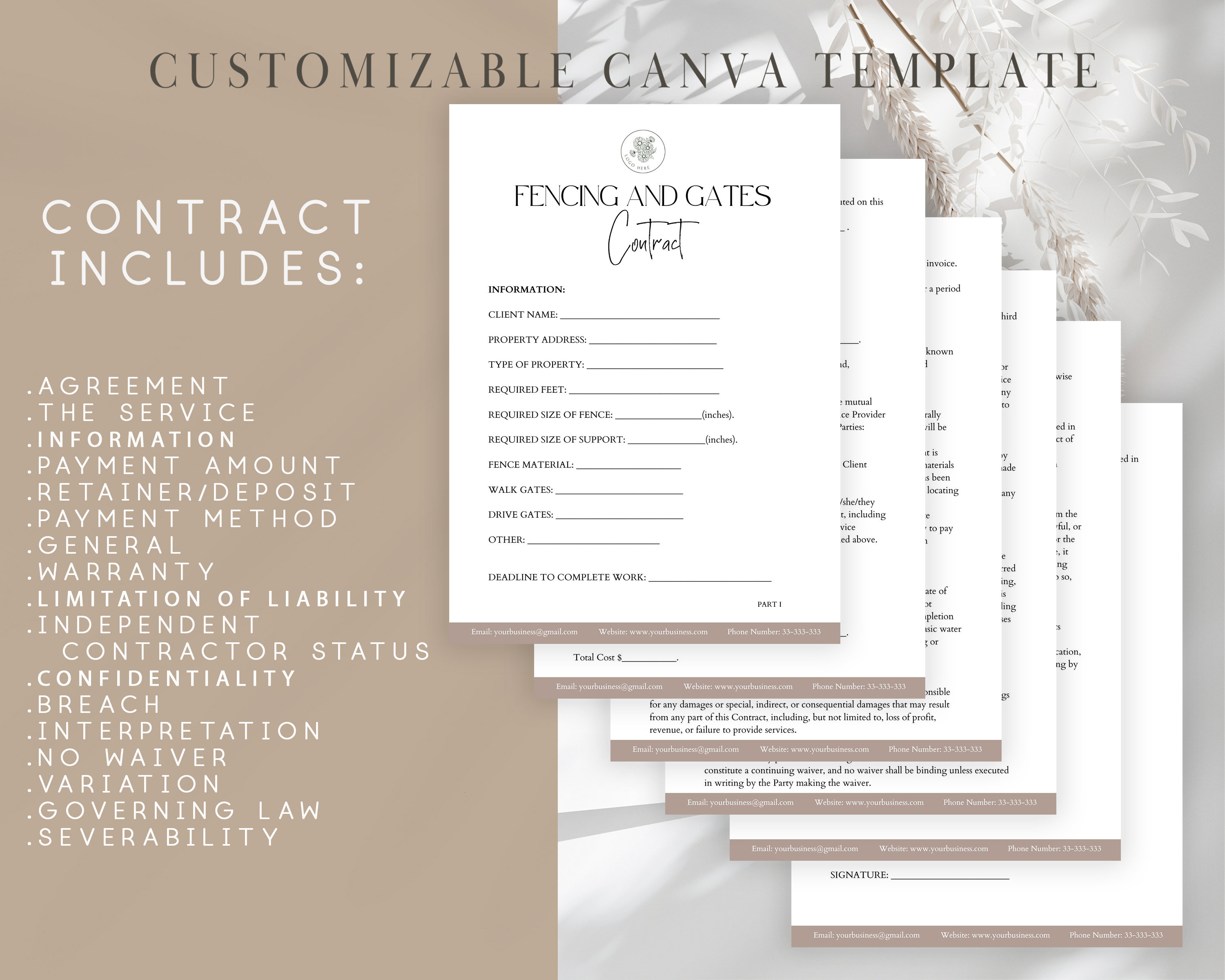 Fencing Contract Template Fencing and Gates Install Agreement Fencing Fencing Contract Template Fencing and Gates Install Agreement Fencing