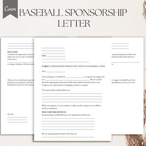 Sponsorship Request Letter Template, PDF, Canva