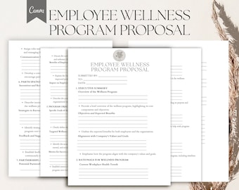 Employee Wellness Program Proposal, Template Form, Pdf, Canva