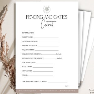 Fencing Contract Template Fencing and Gates Install Agreement Fencing Fencing Contract Template Fencing and Gates Install Agreement Fencing